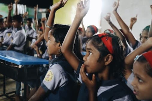 Girls benefiting from education support program